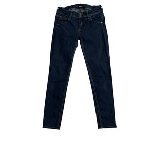 Hudson Jeans Dark Wash Embellished Pocket Skinny Leg Denim Pants Women's Size 28